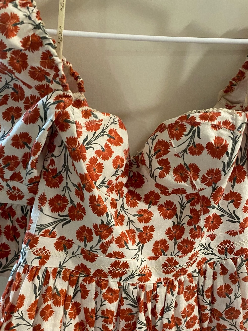 Agua by Agua Bendita 🌹❤️ Sweet Red Floral Minidress ❤️🌹 Size large - Picture 12 of 16